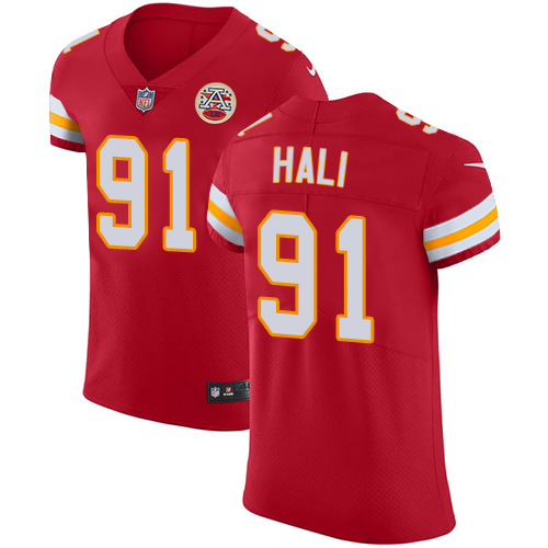 Nike Chiefs #91 Tamba Hali Red Team Color Men's Stitched NFL Vapor Untouchable Elite Jersey - Click Image to Close